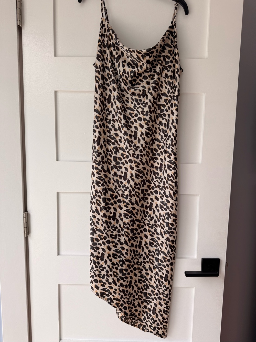 Forever 21 Leopard Print Slip Dress in Cream, Black and Brown